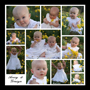 Collage featuring two children